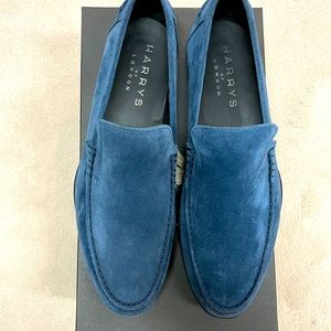 Harry’s of London - 10.5 Loafers - Indigo/Blue Suede - Like New, worn 3x.